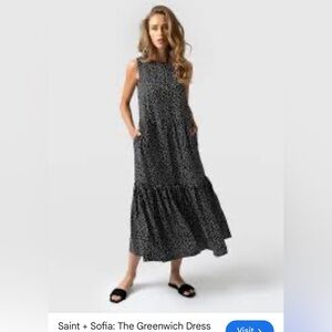 Saint + Sofia tiered maxi dress Sz 6